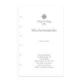 Wochenkalender Junior Piccolo Din A5 1 Woche pro Seite